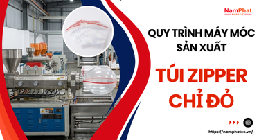 Quy trình máy móc sản xuất túi zipper chỉ đỏ chi tiết từ A-Z